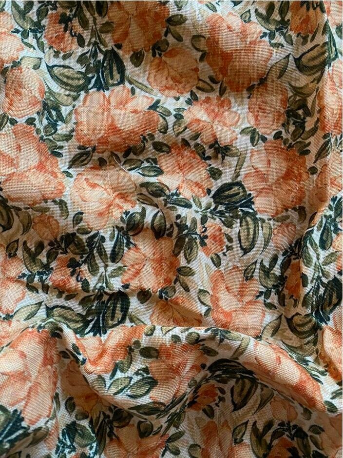 Peach fresh flowers swaddle