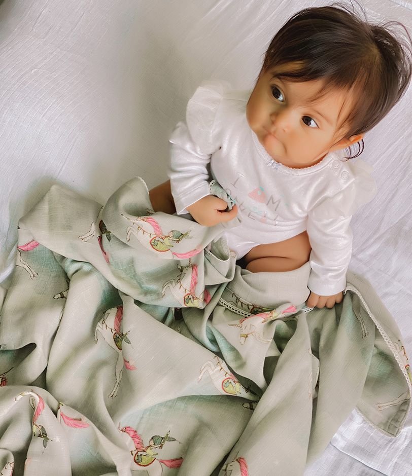 Riding Unicorn Customised Swaddle