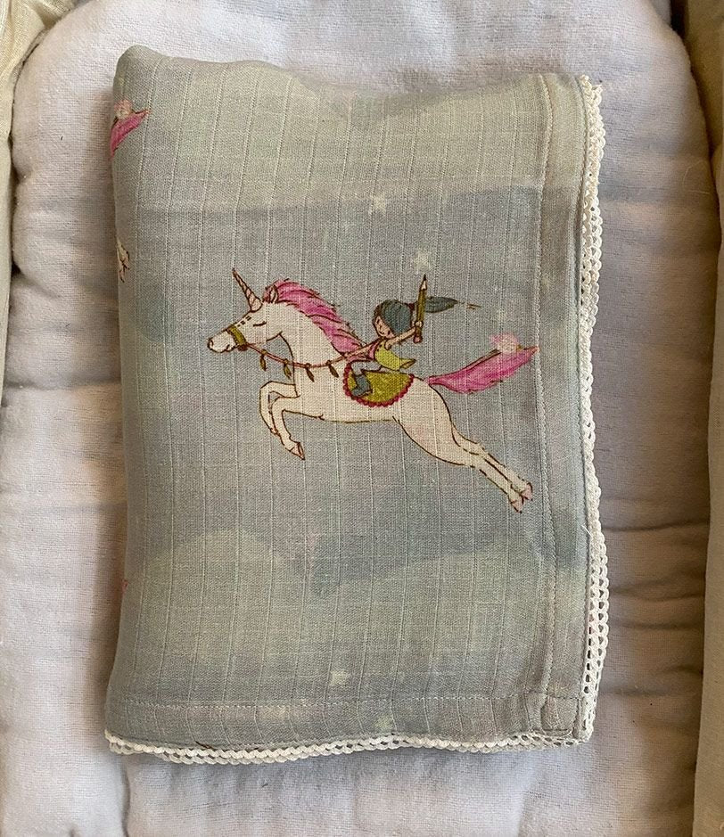Riding Unicorn Customised Swaddle