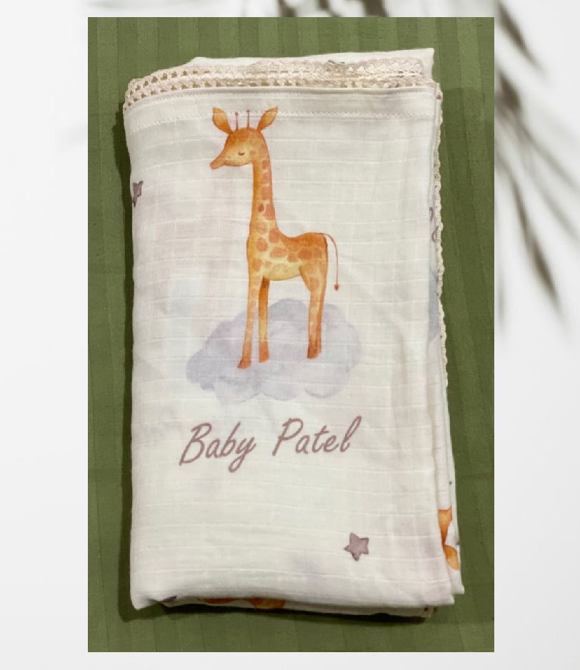 Tiny Giraffe Customised Swaddle