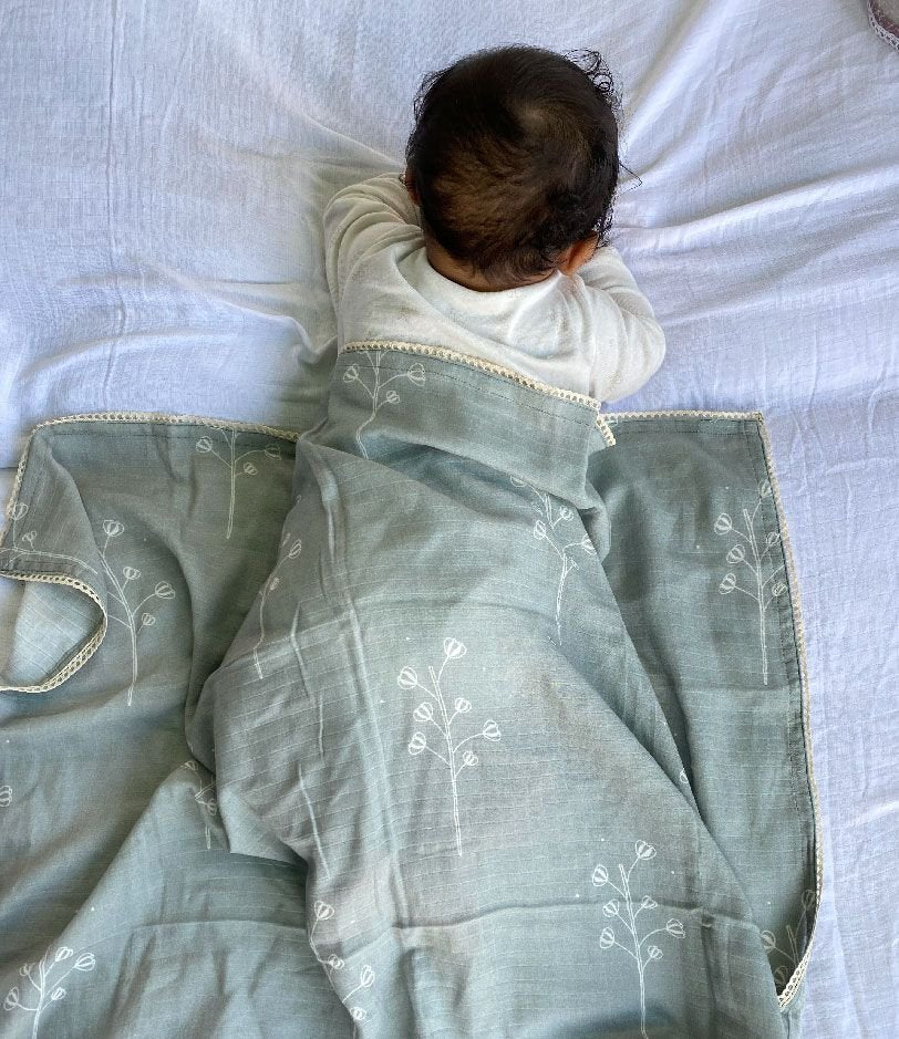 Earthy Flowers Swaddle