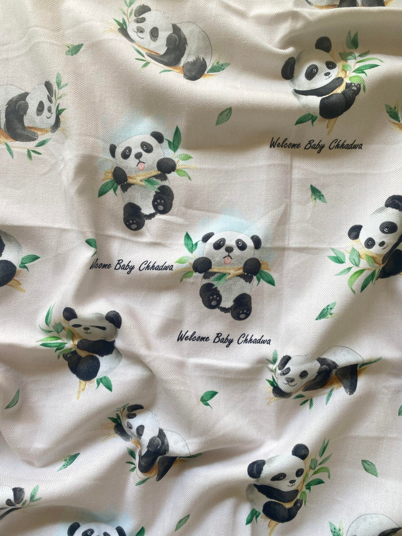 Panda Playing Customised Swaddle