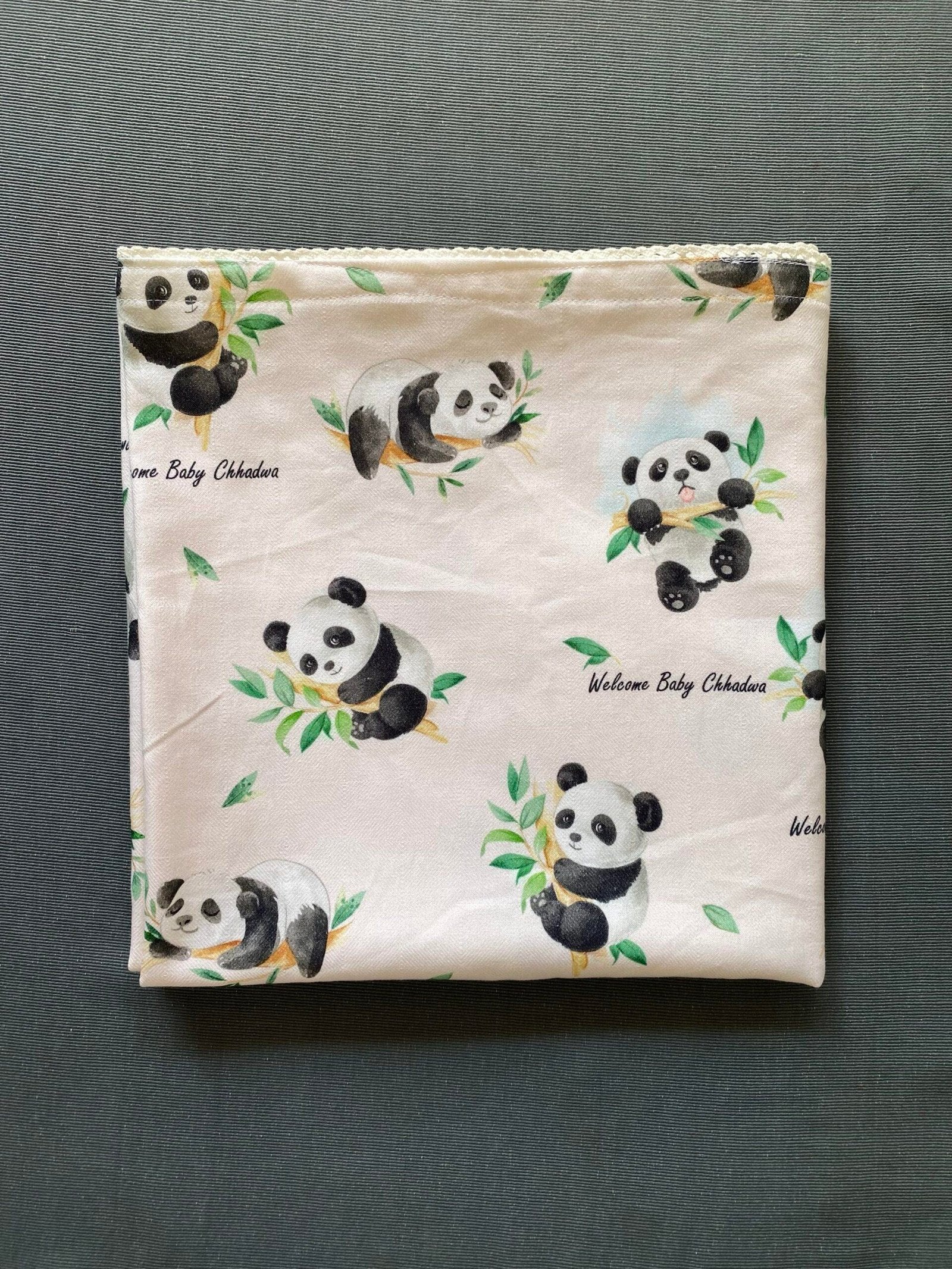 Panda Playing Customised Swaddle