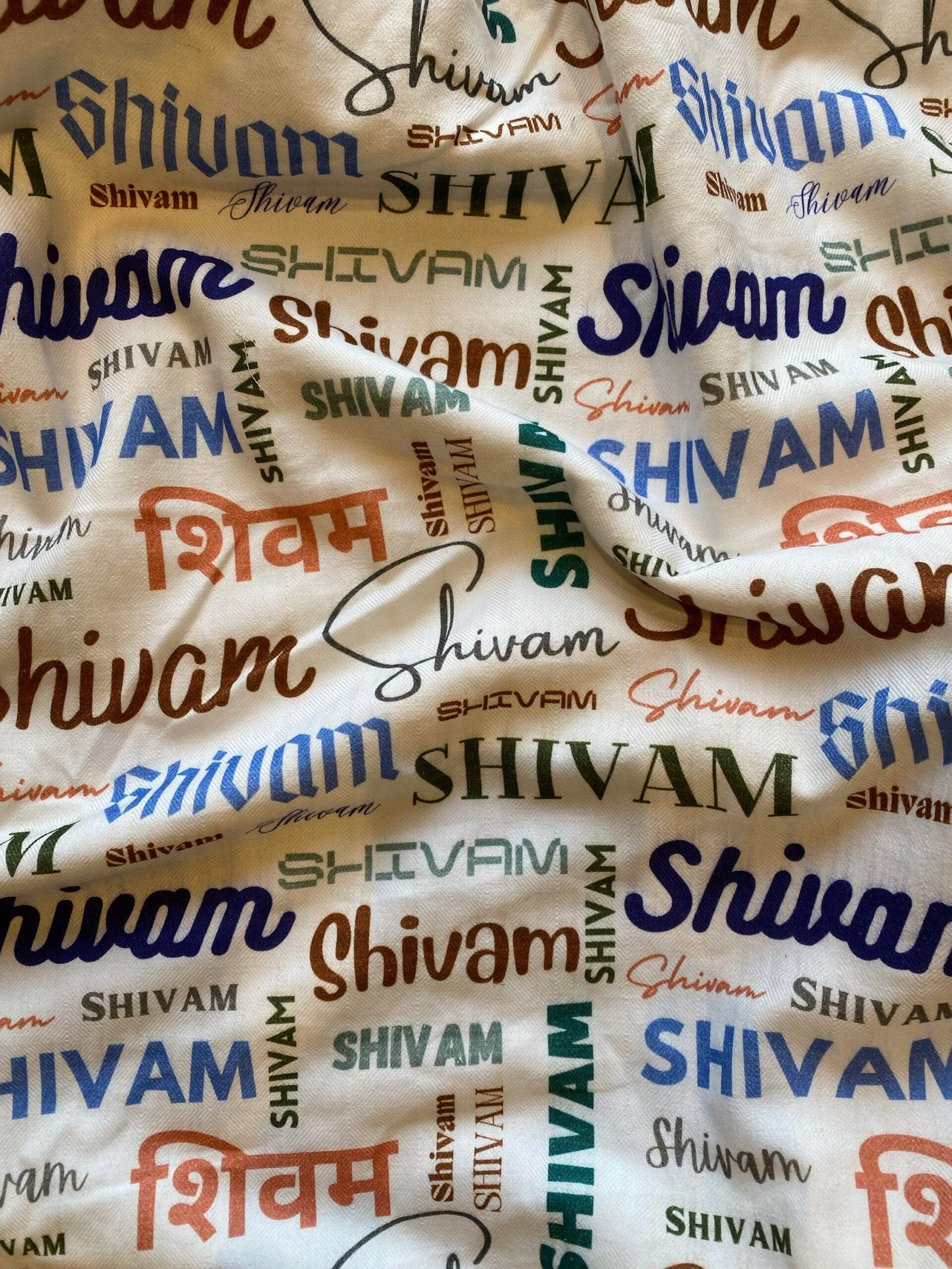 Classic Bold Fonts Name Customised Blanket