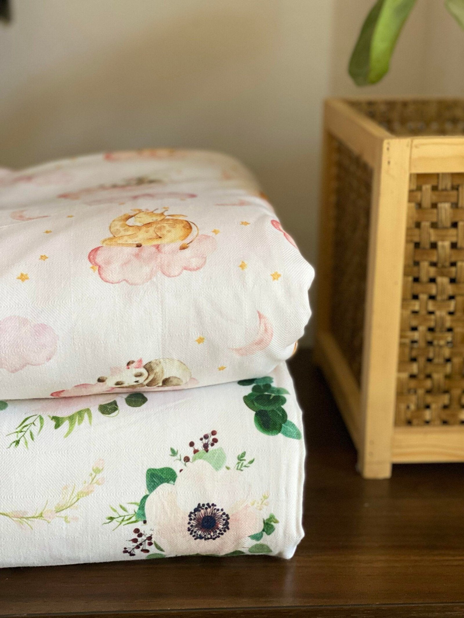 Baby Giraffe and Panda Blanket