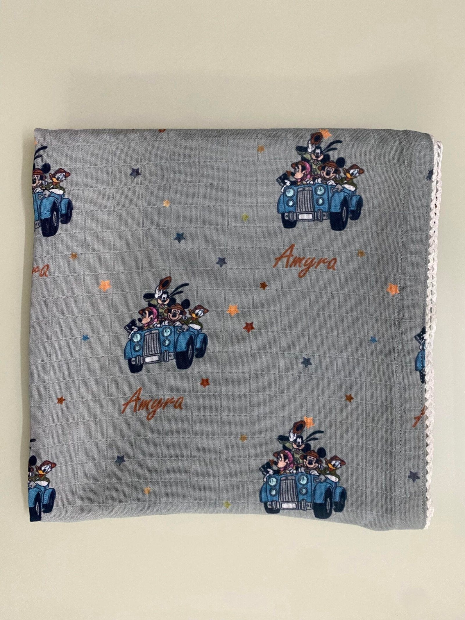 Riding Mickey Customised Swaddle