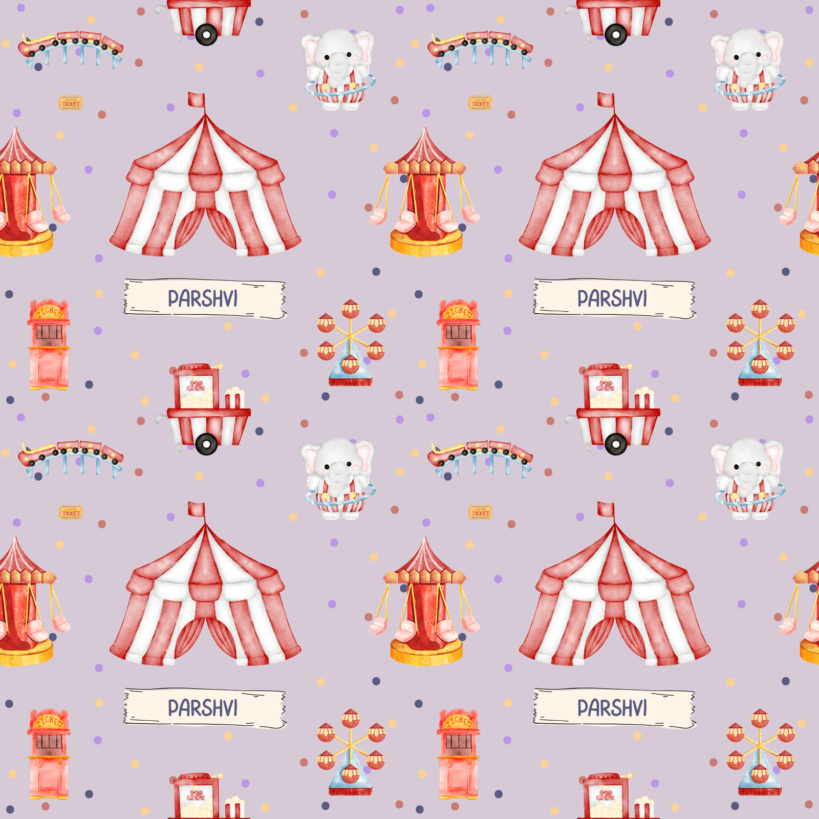 Circus Fun Customised Swaddle