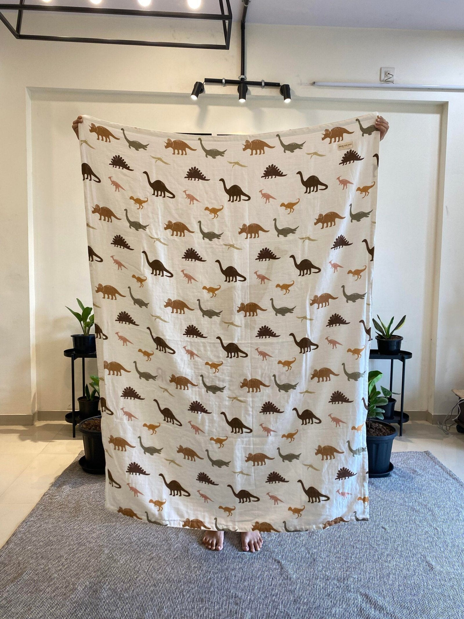 Earthy Dinosaur Customised Blanket