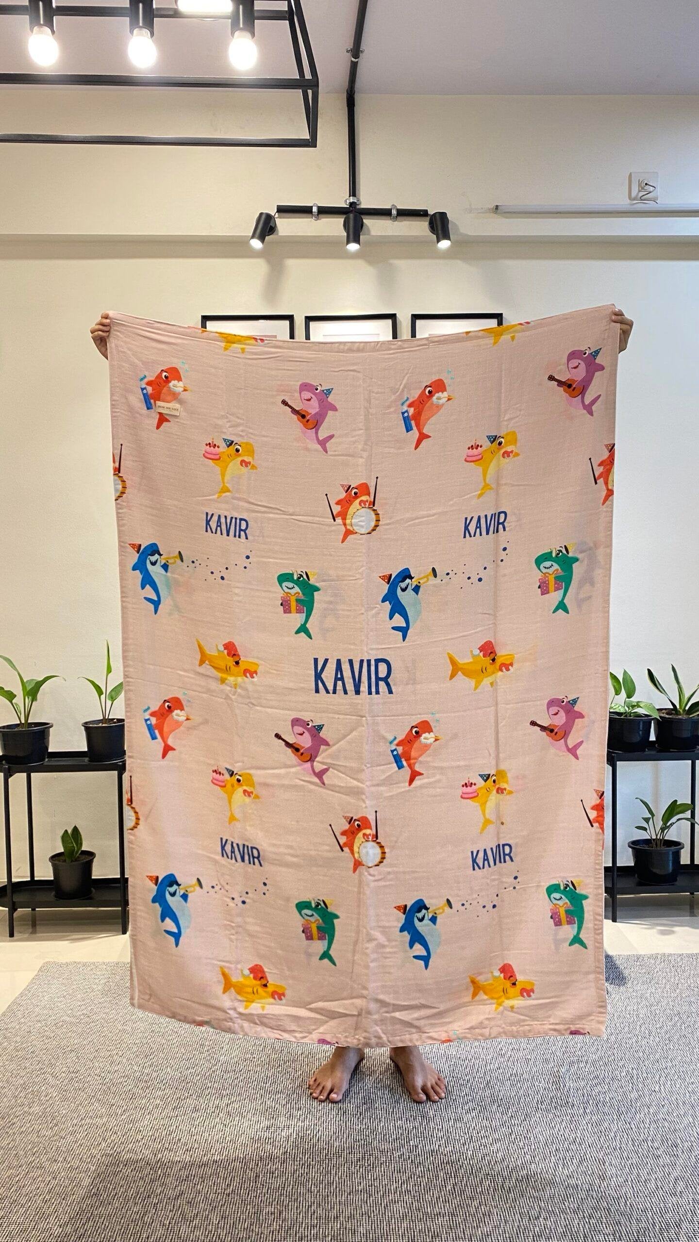 Baby Shark Customised Blanket