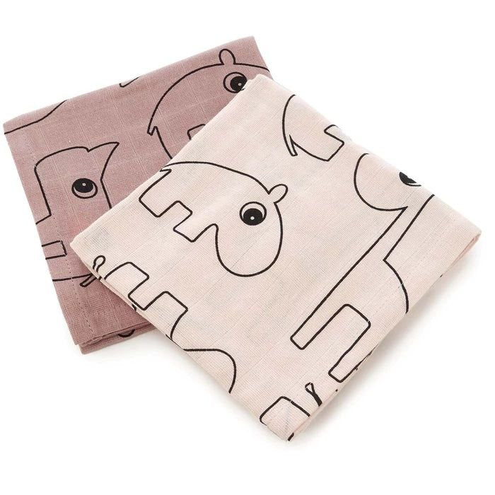 Nude and peach woodland friends burp clothes